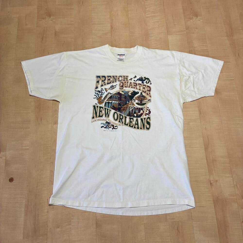 Vintage 2000 Jerzees New Orleans French Quarter Graphic T-Shirt XL